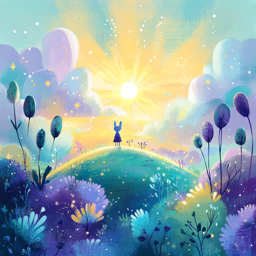 Kind auf magischem Hügel